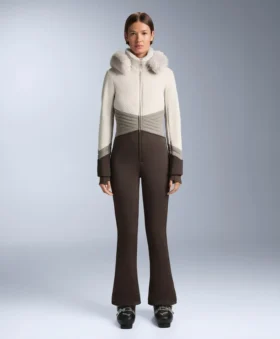 Water-Resistant Colour-Block Fitted Stretch Ski Jumpsuit Water-Resistant Colour-Block Fitted Stretch Ski Jumpsuit