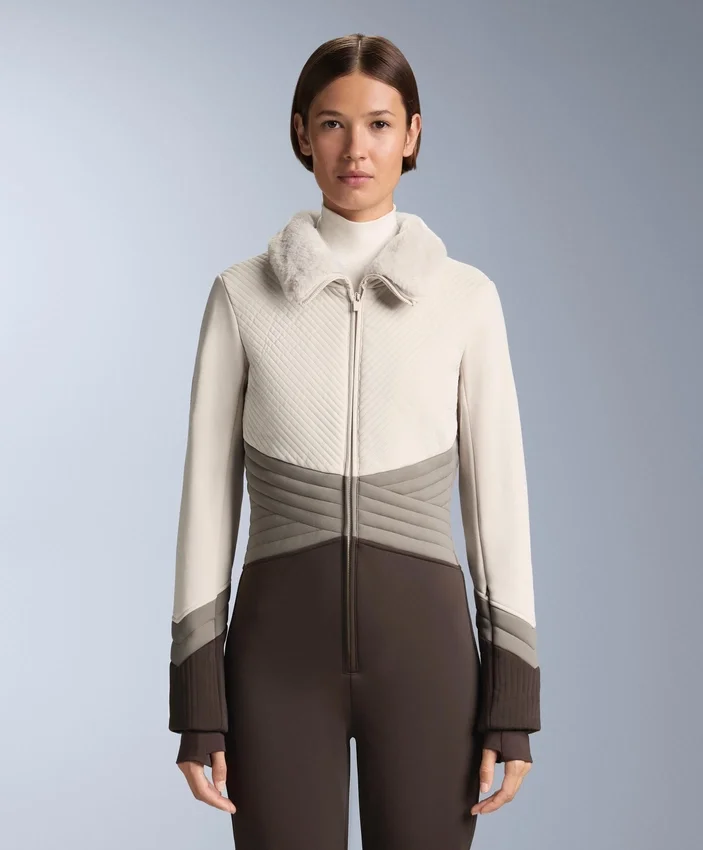 Water-Resistant Colour-Block Fitted Stretch Ski Jumpsuit Water-Resistant Colour-Block Fitted Stretch Ski Jumpsuit