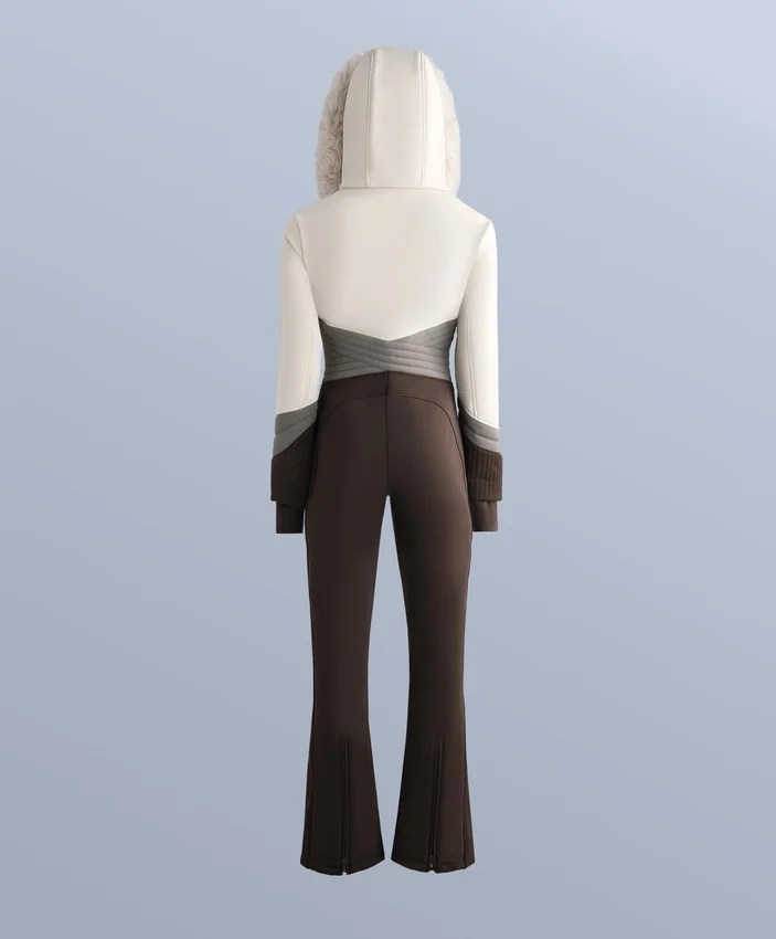 Water-Resistant Colour-Block Fitted Stretch Ski Jumpsuit Water-Resistant Colour-Block Fitted Stretch Ski Jumpsuit