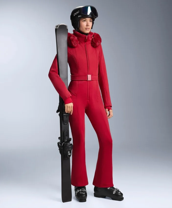 Water-Resistant Fitted Stretch Ski Jumpsuit Water-Resistant Fitted Stretch Ski Jumpsuit