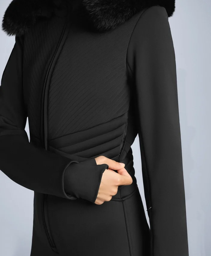 Water-Resistant Fitted Stretch Ski Jumpsuit Water-Resistant Fitted Stretch Ski Jumpsuit