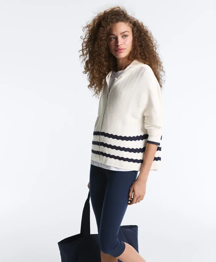 Wave Knit Hooded Jacket Wave Knit Hooded Jacket
