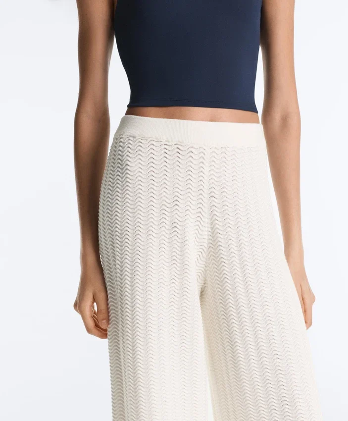 Wave Knit Straight-Leg Trousers Wave Knit Straight-Leg Trousers