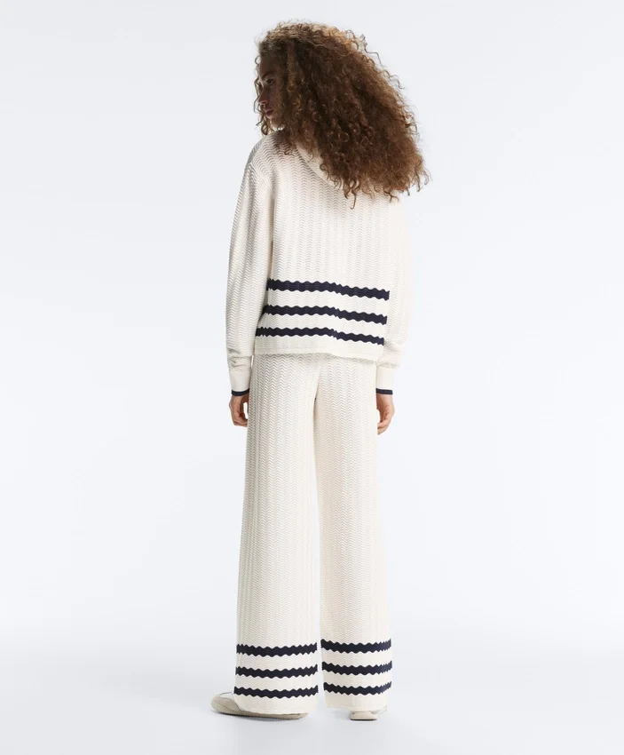 Wave Knit Straight-Leg Trousers Wave Knit Straight-Leg Trousers