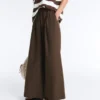 Wide-Leg 100% Cotton Poplin Trousers Wide-Leg 100% Cotton Poplin Trousers