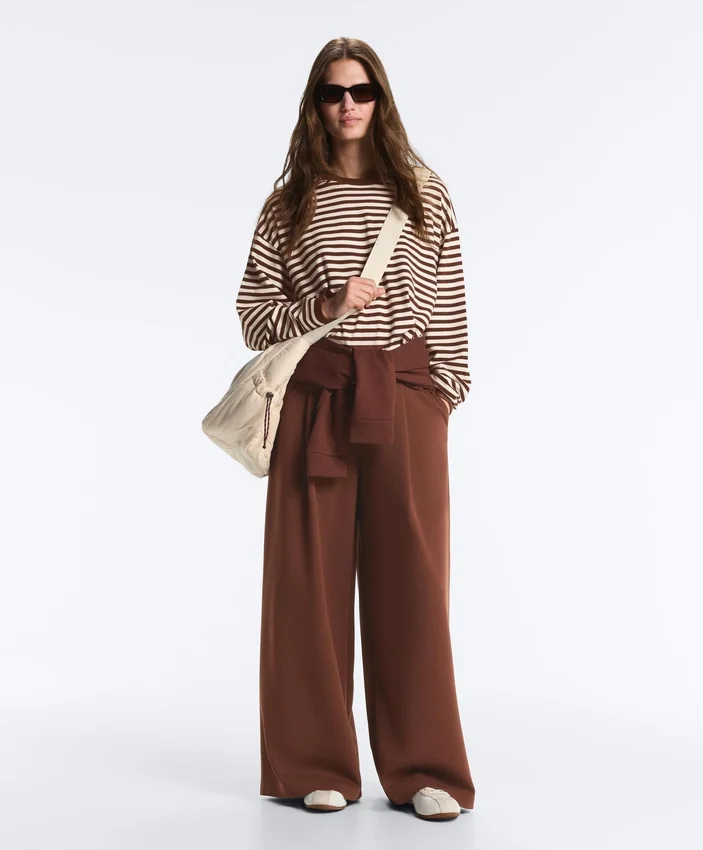 Wide-Leg High-Rise Cotton Piqué Trousers Wide-Leg High-Rise Cotton Piqué Trousers
