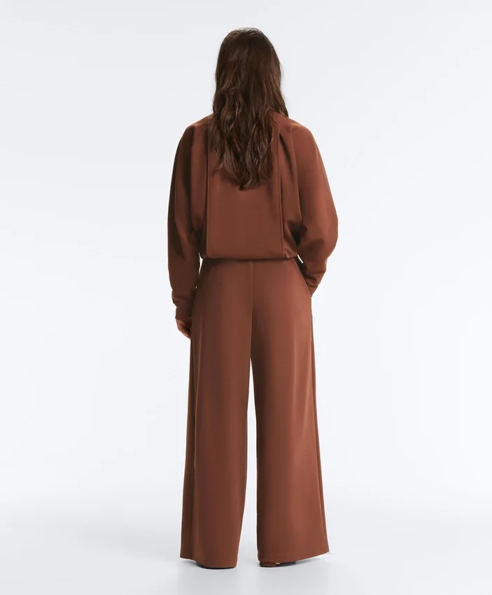 Wide-Leg High-Rise Cotton Piqué Trousers Wide-Leg High-Rise Cotton Piqué Trousers