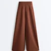 Wide-Leg High-Rise Cotton Piqué Trousers Wide-Leg High-Rise Cotton Piqué Trousers