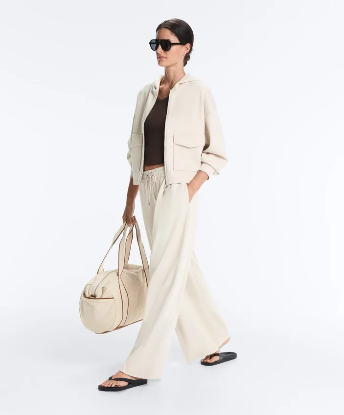 Hooded Piqué Cotton Jacket Hooded Piqué Cotton Jacket