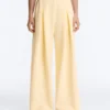 Wide-Leg Pique Trousers with Cotton Wide-Leg Pique Trousers with Cotton