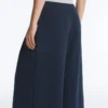 Wide-Leg Pique Trousers with Cotton Wide-Leg Pique Trousers with Cotton