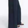 Wide-Leg Pique Trousers with Cotton Wide-Leg Pique Trousers with Cotton