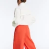 Wide-Leg Pleated Piqué Cotton Trousers Wide-Leg Pleated Piqué Cotton Trousers