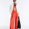 Wide-Leg Pleated Piqué Cotton Trousers Wide-Leg Pleated Piqué Cotton Trousers