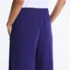 Wide-Leg Rib Straight Trousers with Brushed Modal Wide-Leg Rib Straight Trousers with Brushed Modal