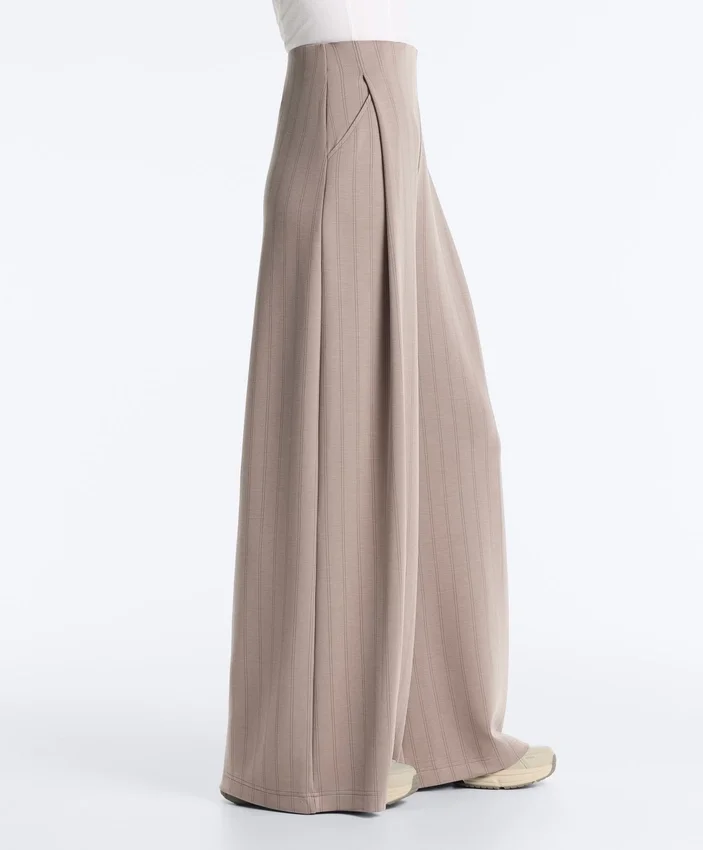 Wide-Leg Striped Trousers with Soft-Touch Modal Wide-Leg Striped Trousers with Soft-Touch Modal