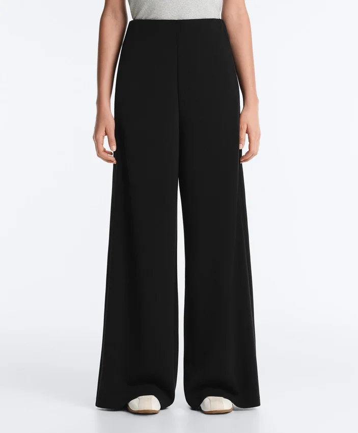 Wide-Leg Trousers with Soft-Touch Modal and Hemstitch Wide-Leg Trousers with Soft-Touch Modal and Hemstitch