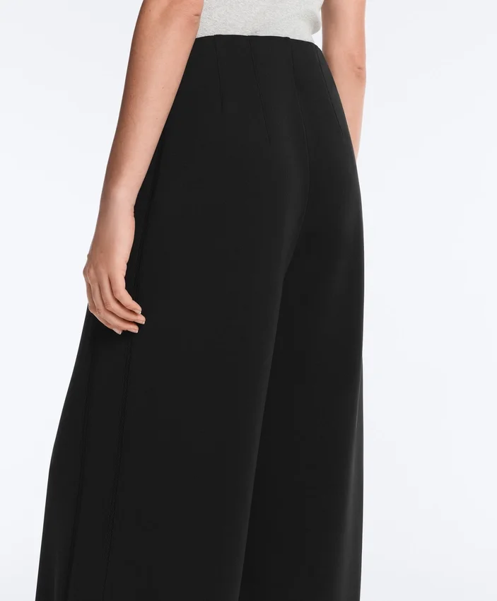 Wide-Leg Trousers with Soft-Touch Modal and Hemstitch Wide-Leg Trousers with Soft-Touch Modal and Hemstitch