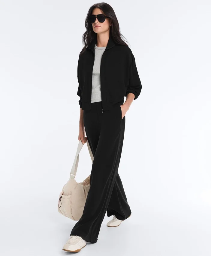 Wide-Leg Trousers with Soft-Touch Modal and Hemstitch Wide-Leg Trousers with Soft-Touch Modal and Hemstitch