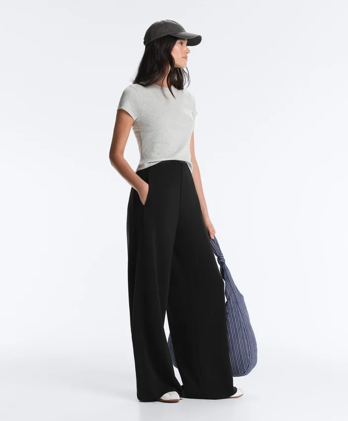 Wide-Leg Trousers with Soft-Touch Modal and Hemstitch Wide-Leg Trousers with Soft-Touch Modal and Hemstitch