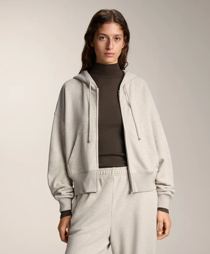 Wide Sleeve Hooded Jacket with Cotton Wide Sleeve Hooded Jacket with Cotton