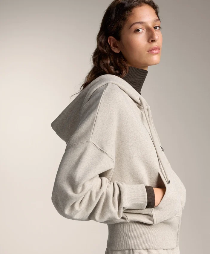 Wide Sleeve Hooded Jacket with Cotton Wide Sleeve Hooded Jacket with Cotton