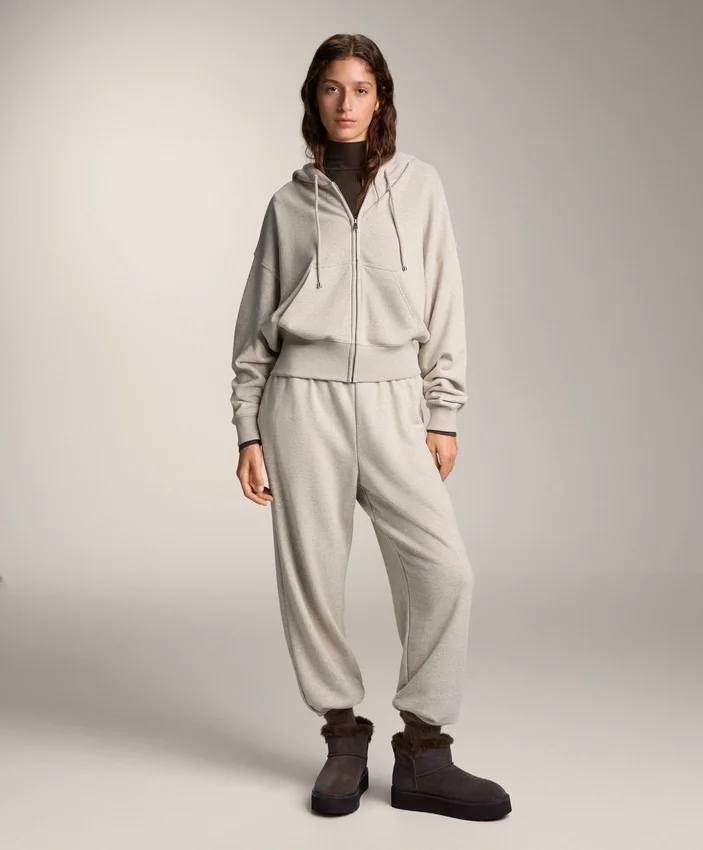Wide Sleeve Hooded Jacket with Cotton Wide Sleeve Hooded Jacket with Cotton
