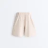 Wide Striped Pleated Bermuda Shorts Wide Striped Pleated Bermuda Shorts