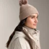 Wool Blend Knit Pompom Hat Wool Blend Knit Pompom Hat