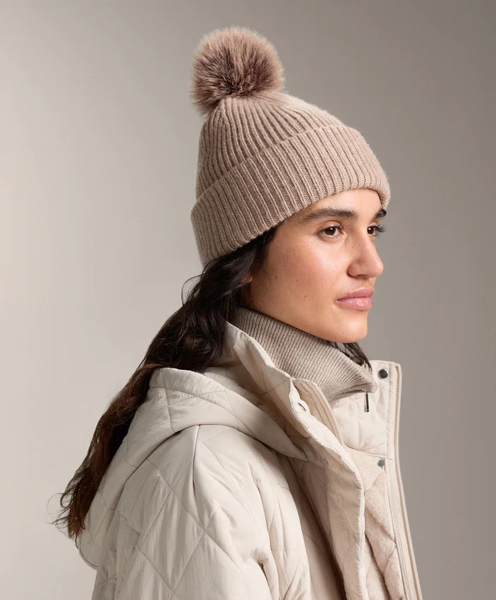 Wool Blend Knit Pompom Hat Wool Blend Knit Pompom Hat