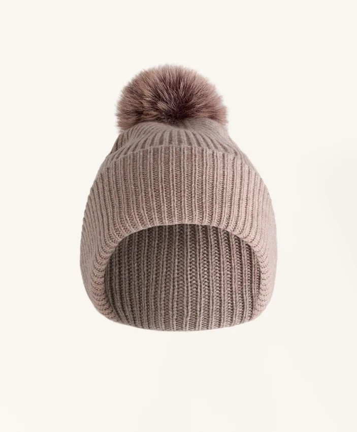Wool Blend Knit Pompom Hat Wool Blend Knit Pompom Hat