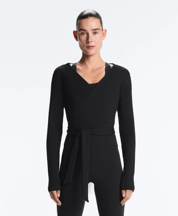 Wrap over Rib Cotton Blend T-Shirt Wrap over Rib Cotton Blend T-Shirt