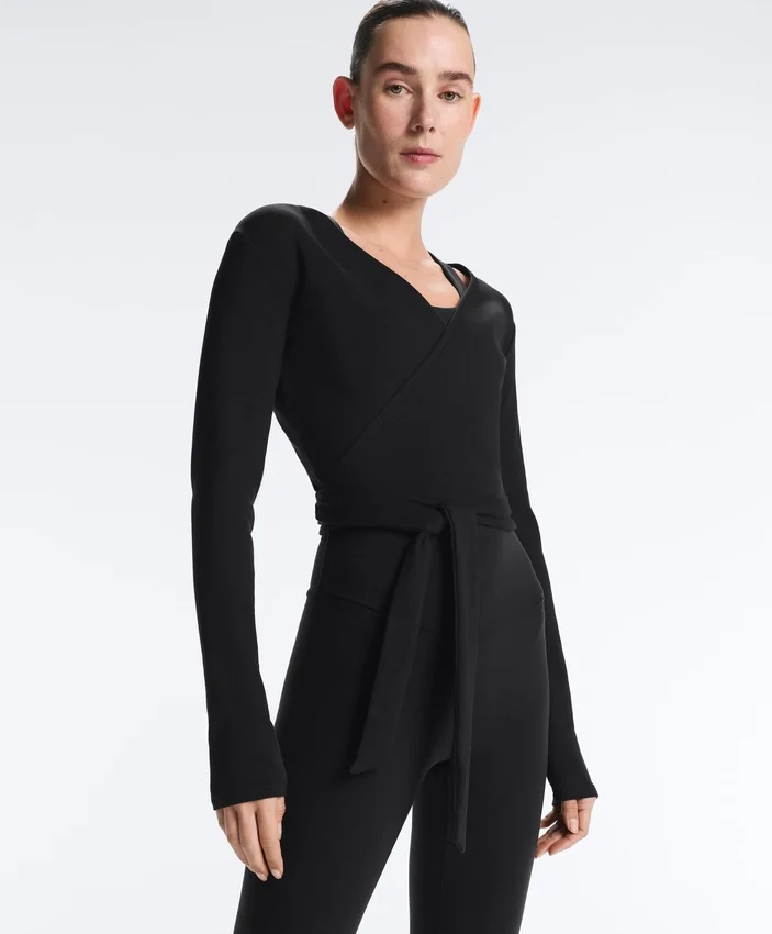 Wrap over Rib Cotton Blend T-Shirt Wrap over Rib Cotton Blend T-Shirt