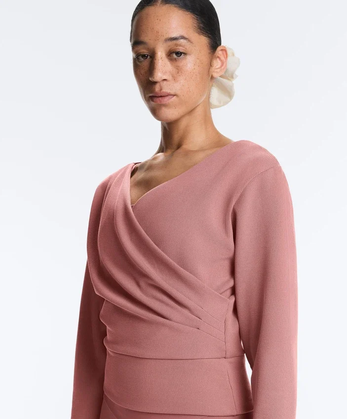 Wrap Rib Brushed Modal Sweatshirt Wrap Rib Brushed Modal Sweatshirt