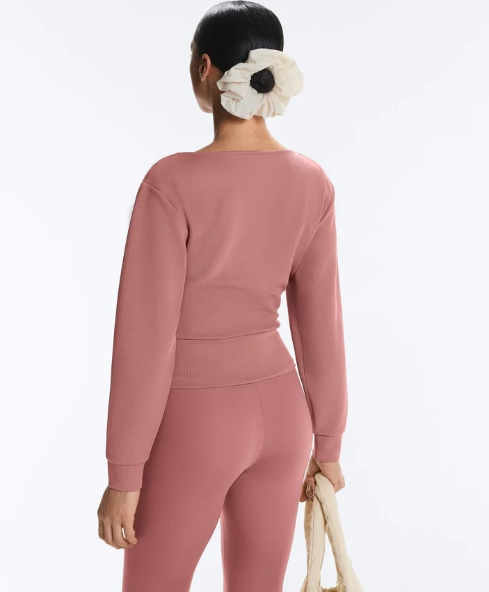 Wrap Rib Brushed Modal Sweatshirt Wrap Rib Brushed Modal Sweatshirt