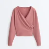 Wrap Rib Brushed Modal Sweatshirt Wrap Rib Brushed Modal Sweatshirt