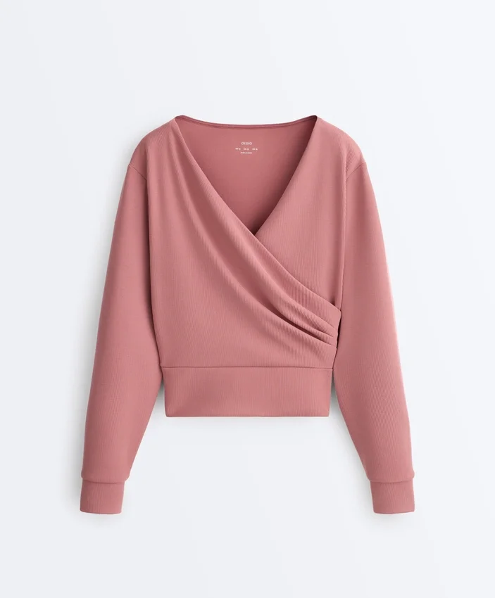 Wrap Rib Brushed Modal Sweatshirt Wrap Rib Brushed Modal Sweatshirt