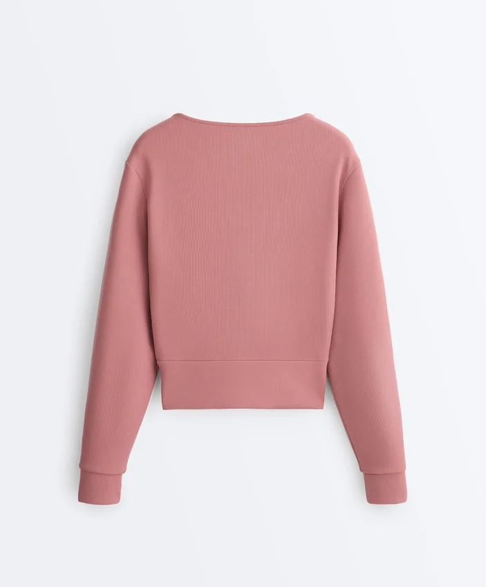 Wrap Rib Brushed Modal Sweatshirt Wrap Rib Brushed Modal Sweatshirt